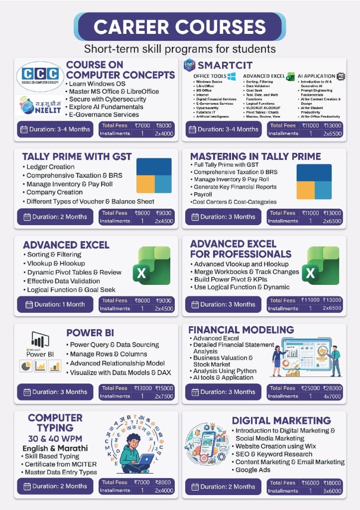 Career Courses - Short-Term Skill Programs